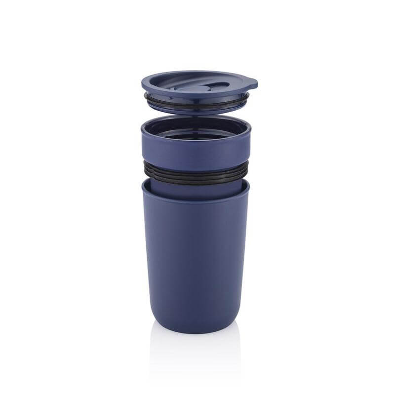 SAVONA - Hans Larsen Ceramic Tumbler With Recycled Sleeve - Blue