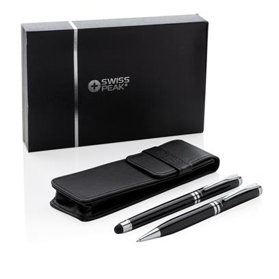 DUSCO SET - Swiss Peak Executive Pen Set - Black/Silver