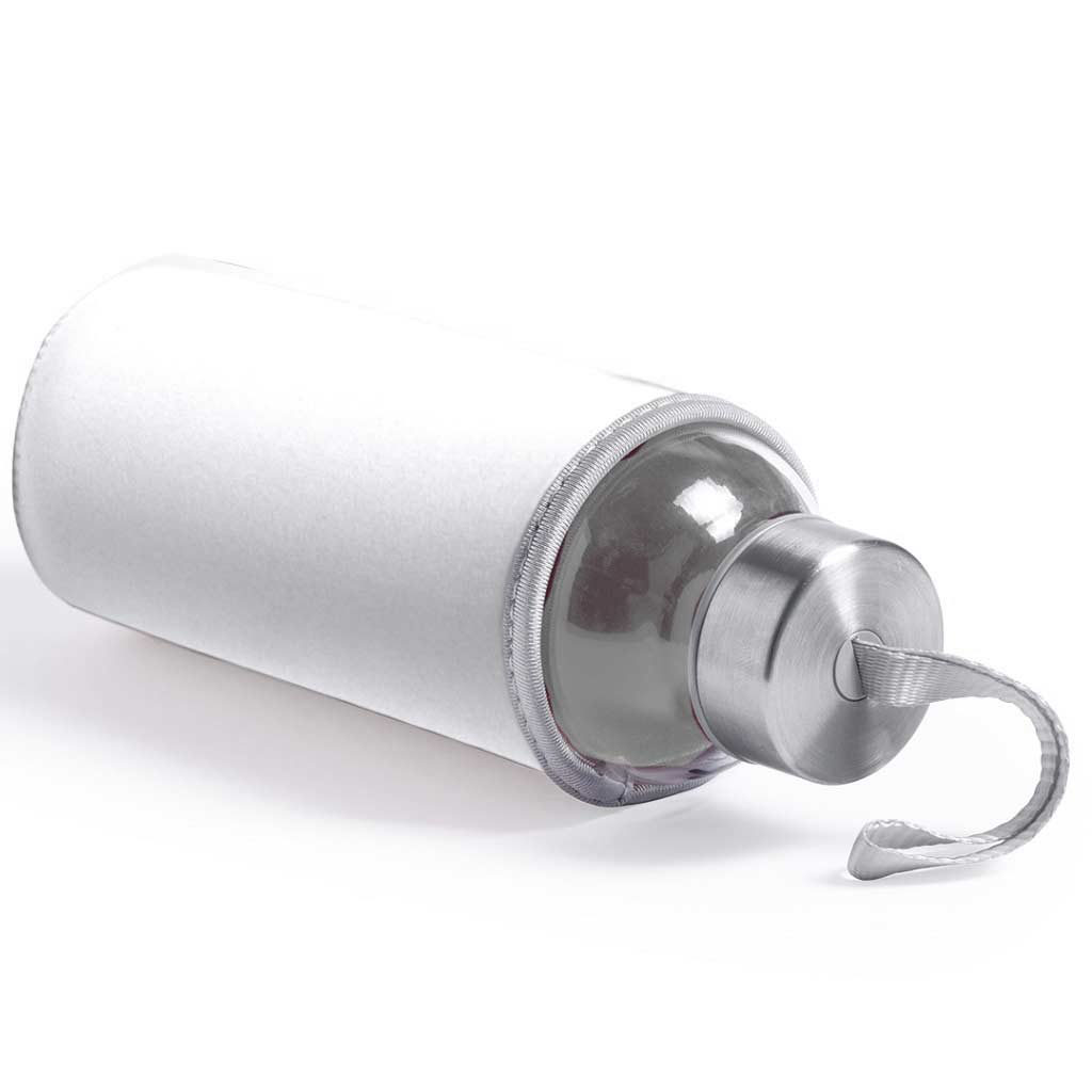 GRUENE - 420ml Glass Bottle With White Neoprene Cover