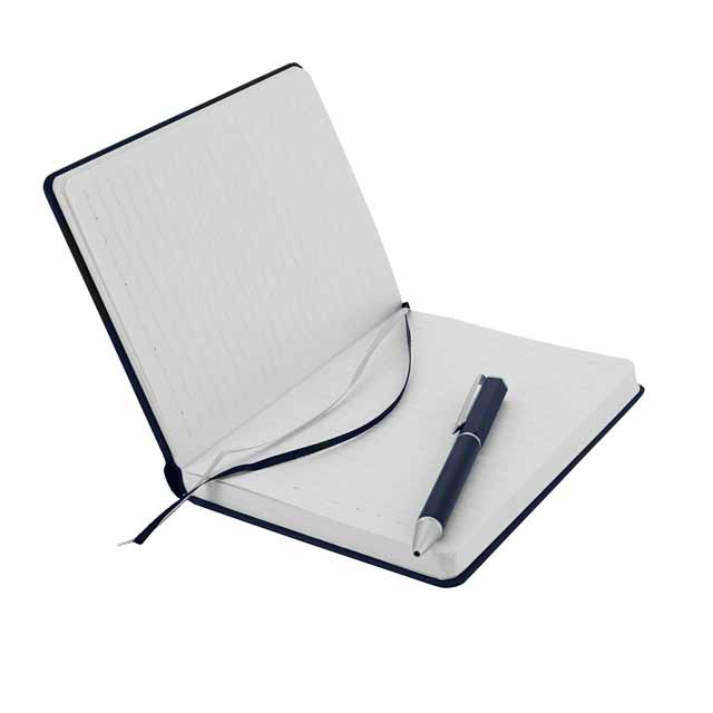 TOMAR - SANTHOME Set Of PU Thermo Notebook And Pen - Blue