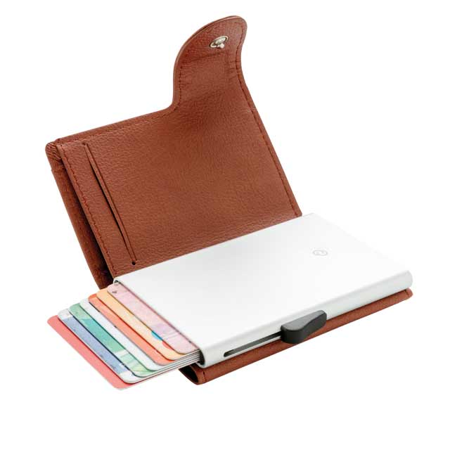 OTACI - c-secure PU RFID Card Holder &amp; Wallet Brown