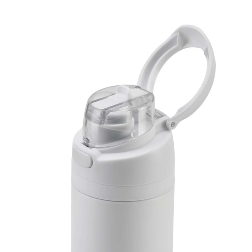 AERO SIP - Hans Larsen Recycled Stainless Steel Bottle with Dual Sip Lid - White