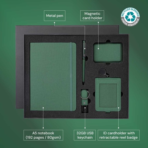 ALMADA - CHANGE ZERO Sustainable 5pc Onboarding Gift Set - Green
