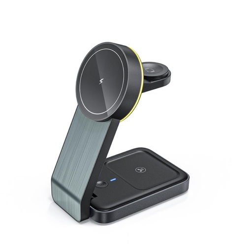POWERBASE @memorii 3 in 1 Wireless Fast Charging Station with Ambient Light