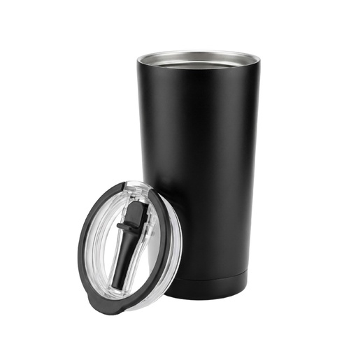 MARBELLA - Hans Larsen Double Wall Tumbler with Lid 600 ml - Black 