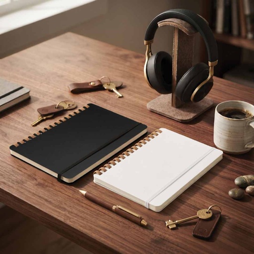 CORDOBA - eco-neutral Soft Spiral Notebook - Black
