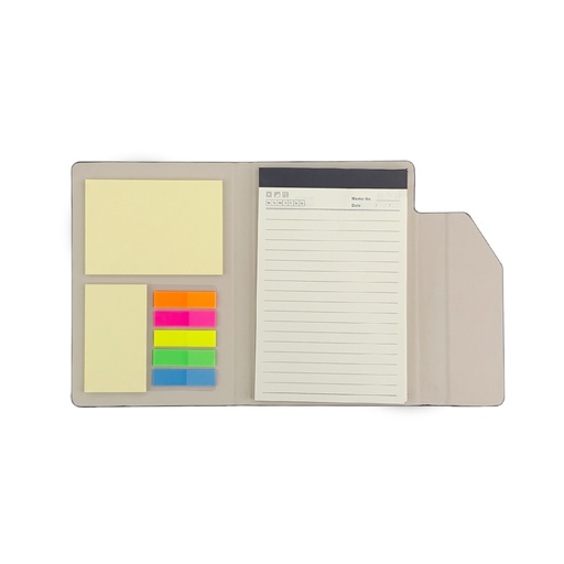 CARLO - Giftology Notepad with Pen and Sticky Note - Black 