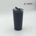 MARBELLA - Hans Larsen Double Wall Tumbler with Sip Lid 600 ml - Navy Blue