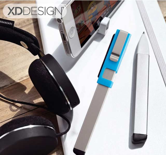 XDDESIGN Kube Metal 4 In 1 Pen - Grey/Blue