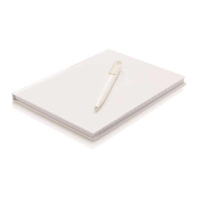 XD A5 Hard Cover Notebook With Pen - White