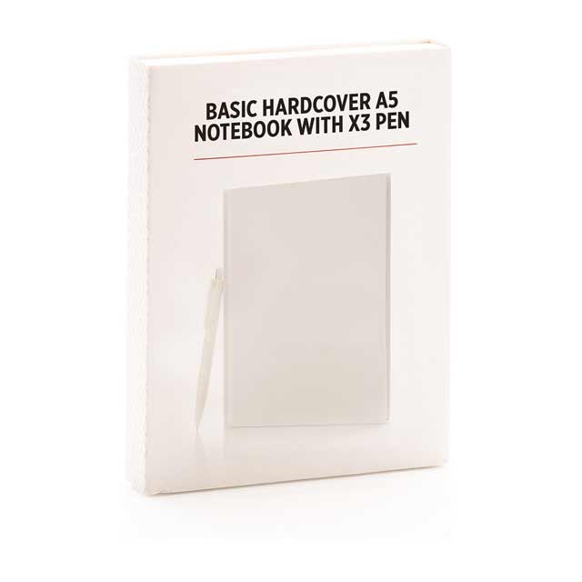 XD A5 Hard Cover Notebook With Pen - White