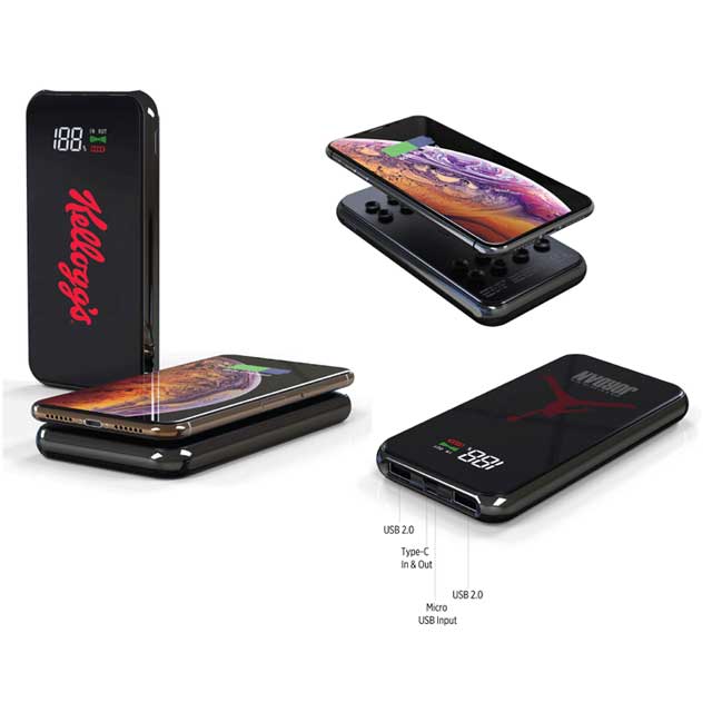 JINOTEGA - @memorii 8000mAh Glass Screen Wireless Powerbank