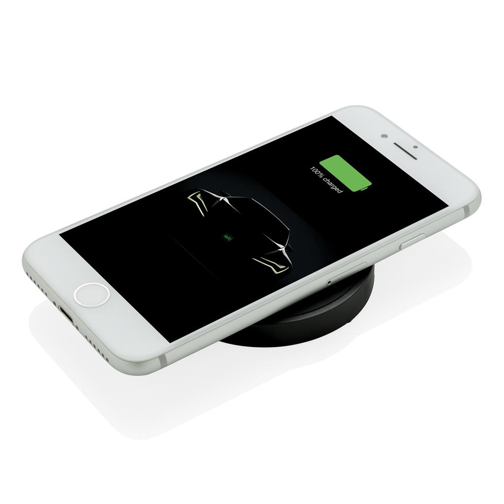 LAUGAR - Mini Wireless Charger With Box And Manual - Black