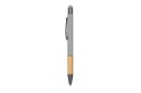 AYTOS - Metal Stylus Pen with Bamboo Grip and Rubberized Aluminium Barrel - Grey