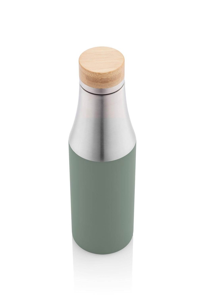 BREDA - Vacuum Bottle With Bamboo Lid - Green
