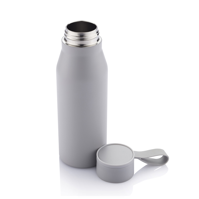 NEBRA - CHANGE Collection Vacuum Bottle with Silicon Strap - Grey