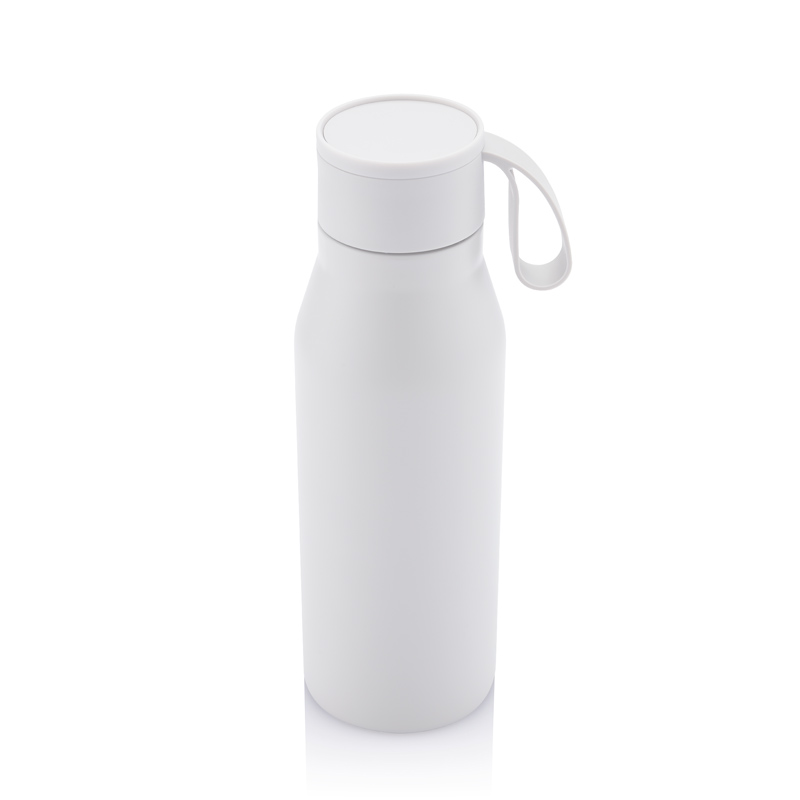 NEBRA - CHANGE Collection Vacuum Bottle with Silicon Strap - White