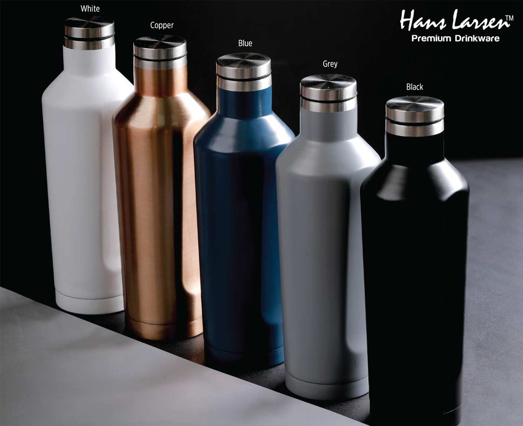 GALATI - Hans Larsen Double Wall Stainless Steel Water Bottle - Navy Blue