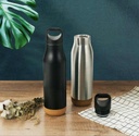 CREIL - Giftology Insulated Water Bottle with Cork Base - Steel