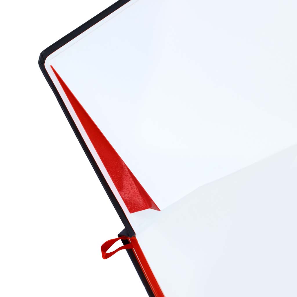 SUKH - SANTHOME A5 Hardcover Ruled Notebook Black-Red