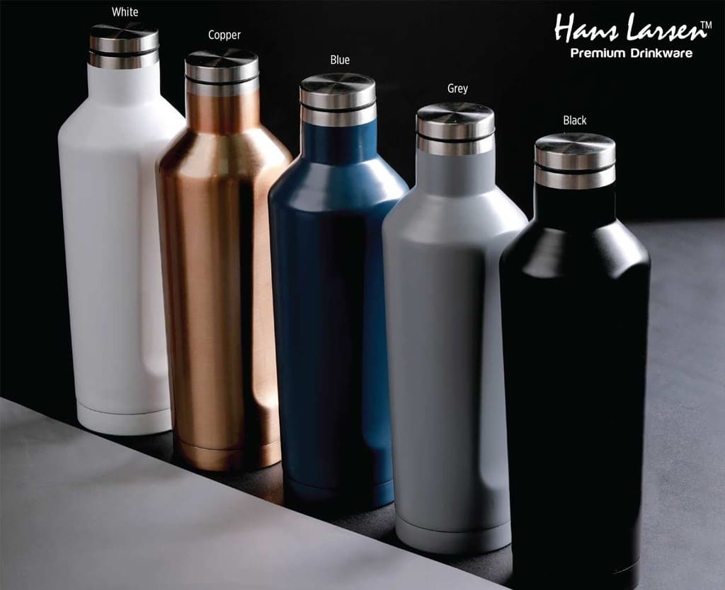 GALATI - Hans Larsen Double Wall Stainless Steel Water Bottle - Navy Blue