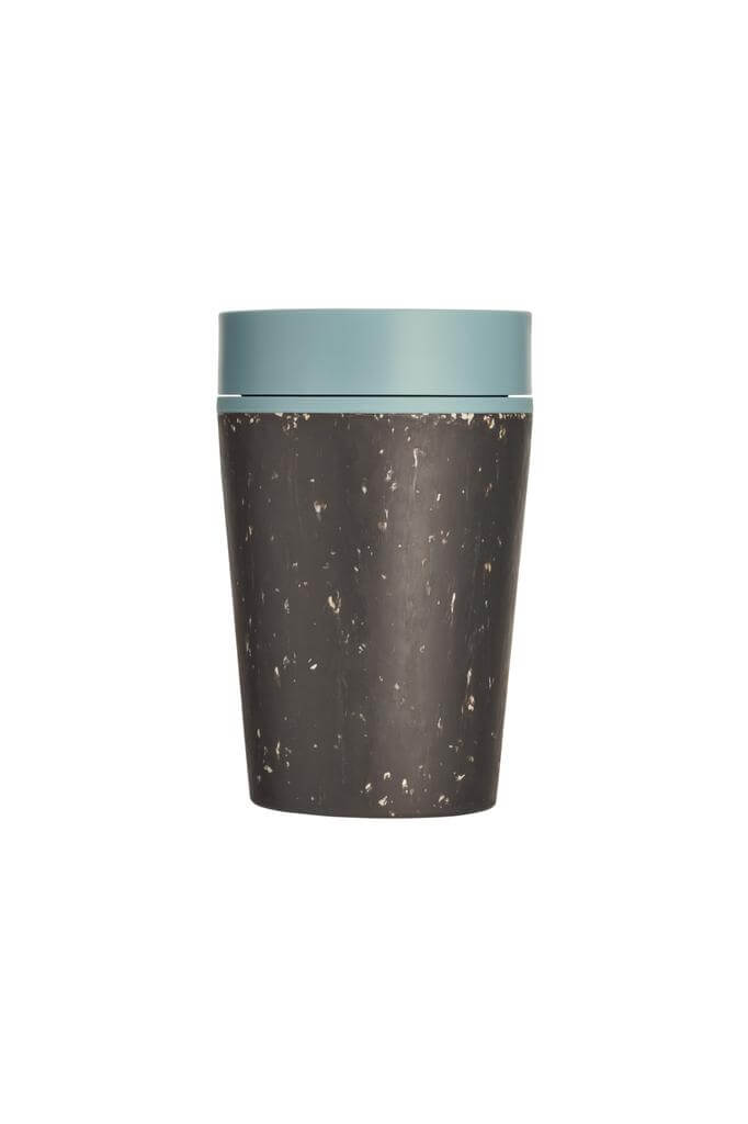 Circular Cup 8oz Black &amp; Faraway Blue