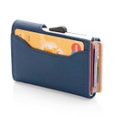 VATRA - c-secure PU RFID Card Holder Cum Wallet Navy Blue