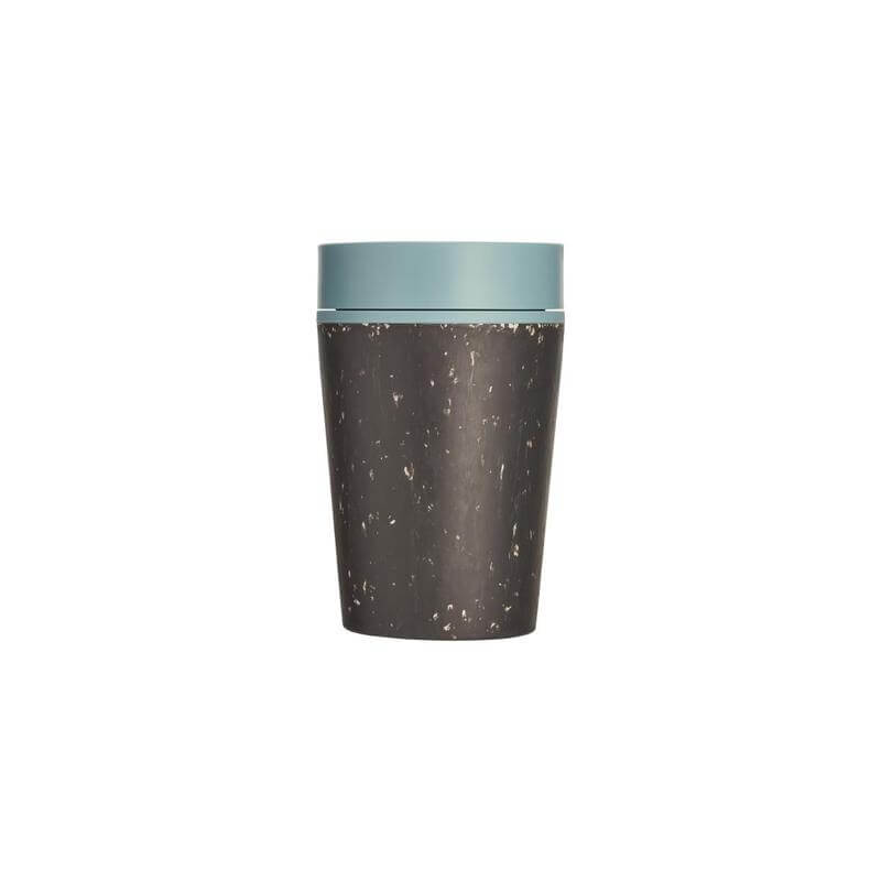Circular Cup 8oz Black &amp; Faraway Blue