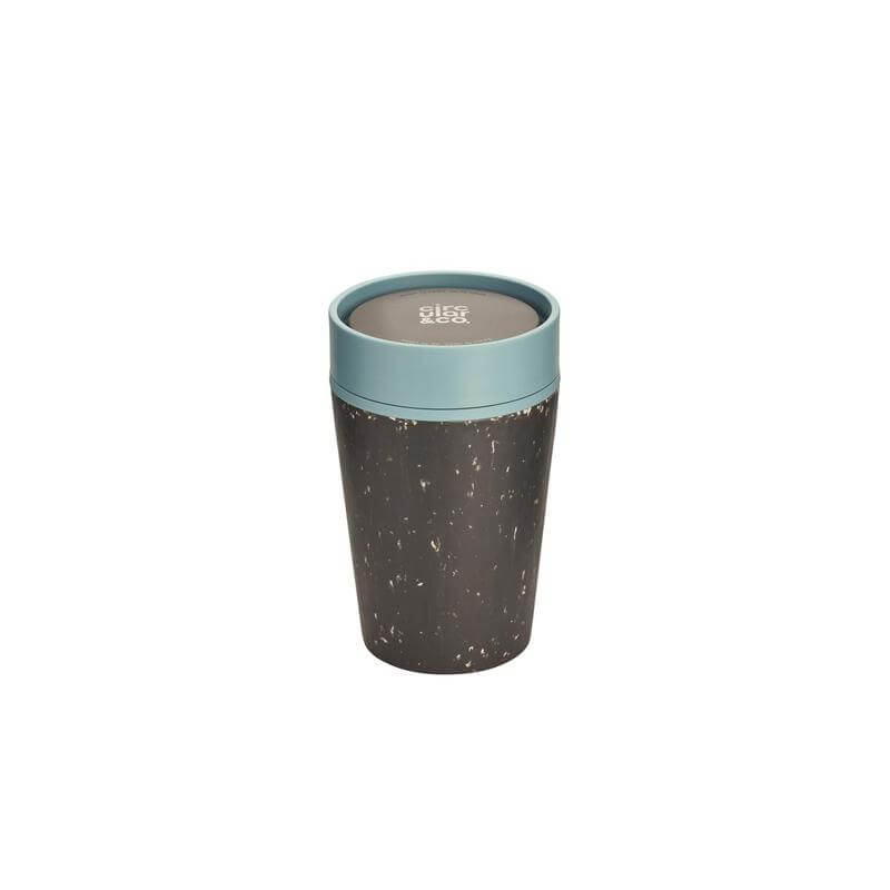 Circular Cup 8oz Black &amp; Faraway Blue