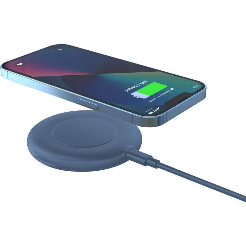 OSLO - @memorii Recycled 15 Watt Wireless Charger Multi - Cable Set - Blue