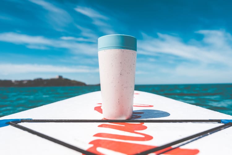 Circular Cup 12oz Cream &amp; Faraway Blue