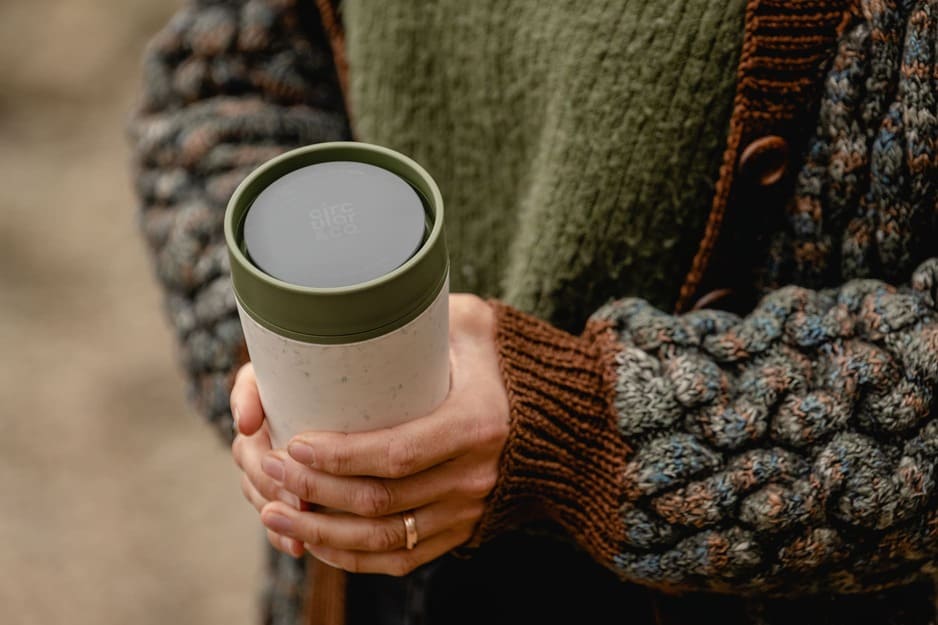 Circular Cup 12oz Cream &amp; Honest Green