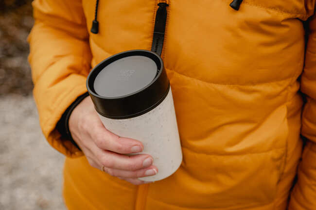 Circular Cup 8oz Cream &amp; Cosmic Black