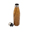 [DWHL 408] GEYER - Hans Larsen Stainless Steel Water Bottle with Wood Print - Brown