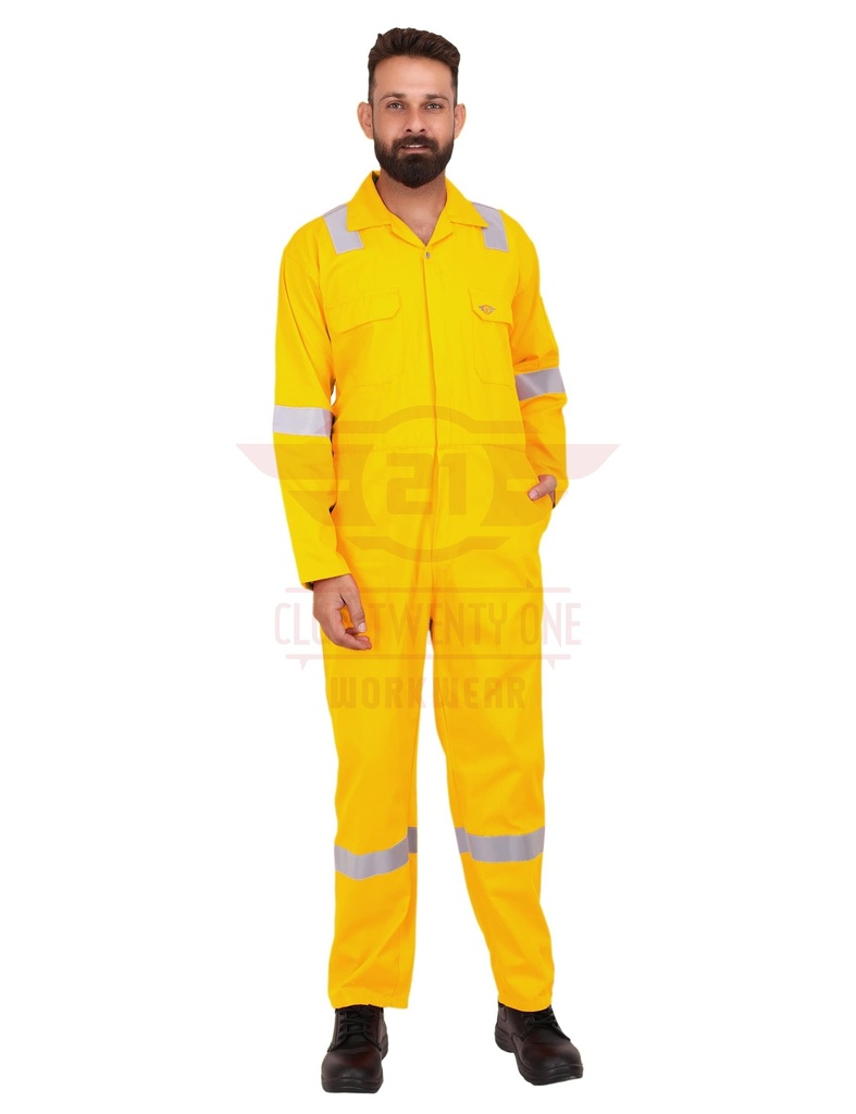 Dubai Coverall
Color: Yellow
Fabric: Pre Shrunk 100% Cotton
GSM: 210