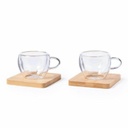 PAMA - Set of 2 Expresso Cup with Bamboo Coaster
