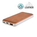 [ITPB 1141] ALBECK - Recycled Leather 10000mAh PD Powerbank - White/Tan