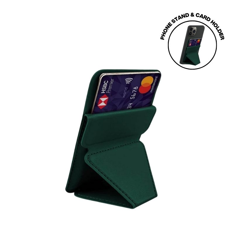 ODDA - Mag Card Holder with Phone Stand - Green