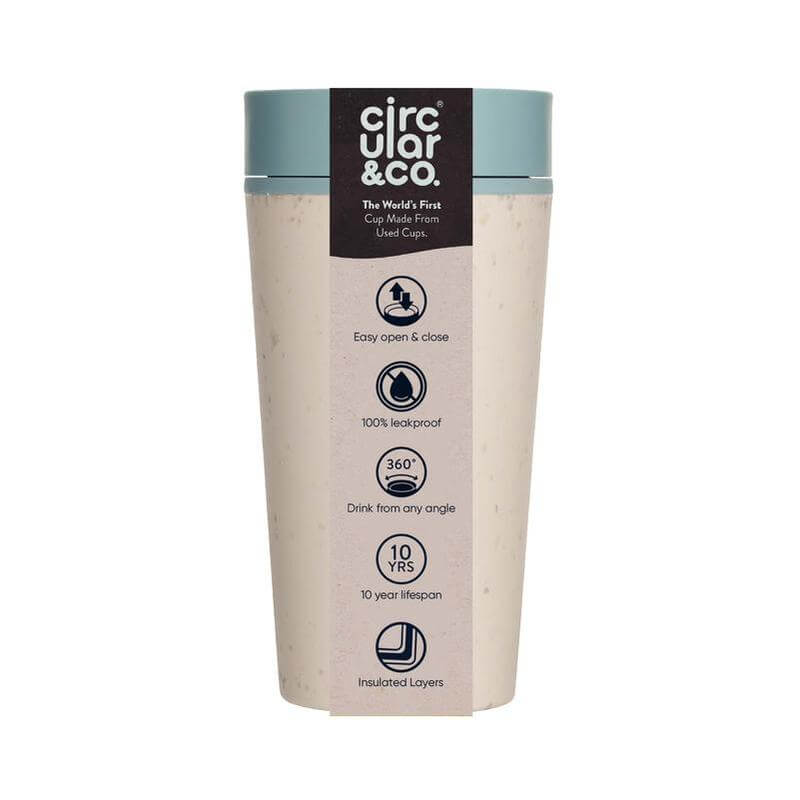 Circular Cup 12oz Cream &amp; Faraway Blue