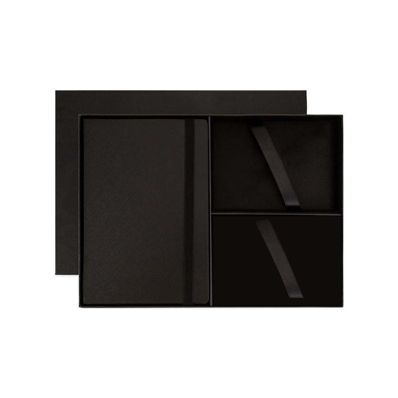 Cross Hardcover Notebook & 3pc Gift Box - Black