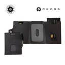 [LACR 2029] CROSS Soft Grain Leather 6CC Trifold Compact Wallet - Black