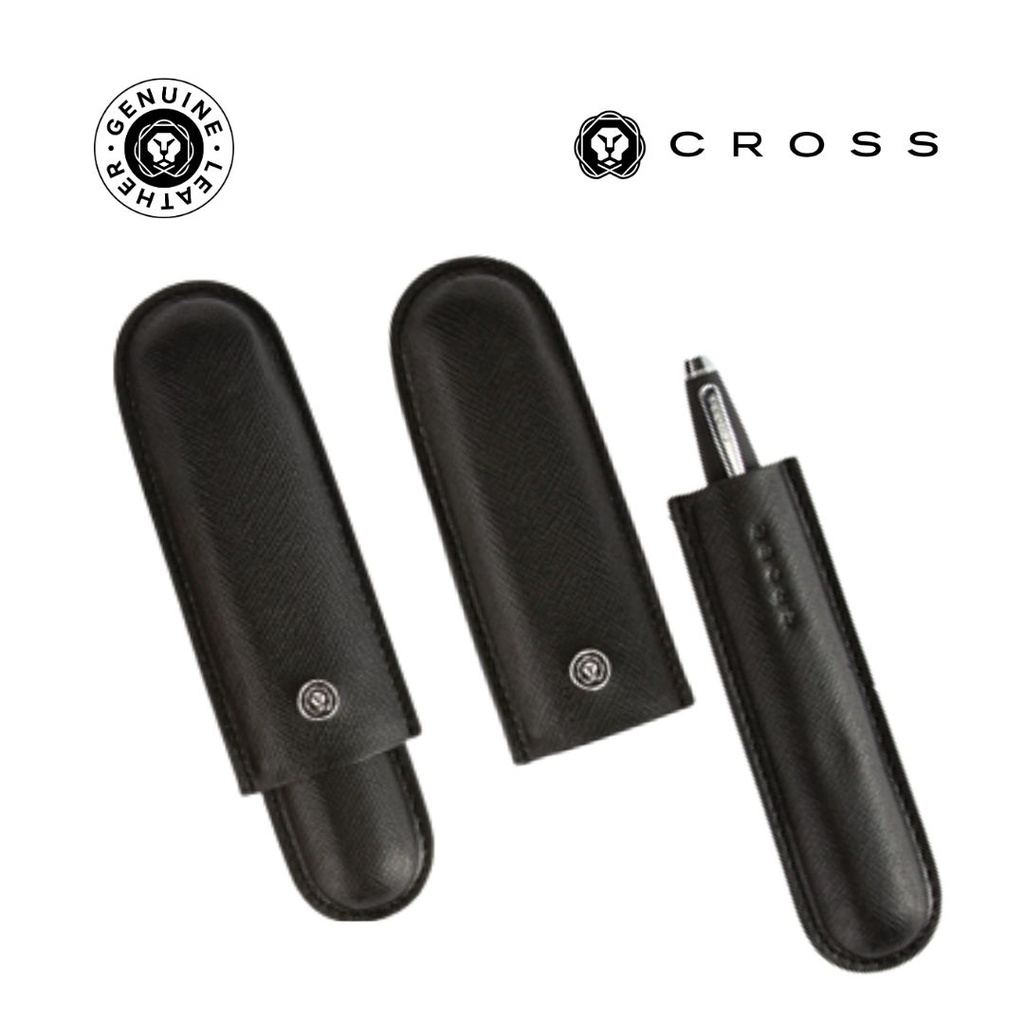 CROSS Leather Single Pen Case - Black
