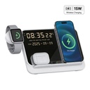 [ITWC 1306] FAROS - @memorii 5 in 1 Wireless Fast Charging Station with Display Clock - White