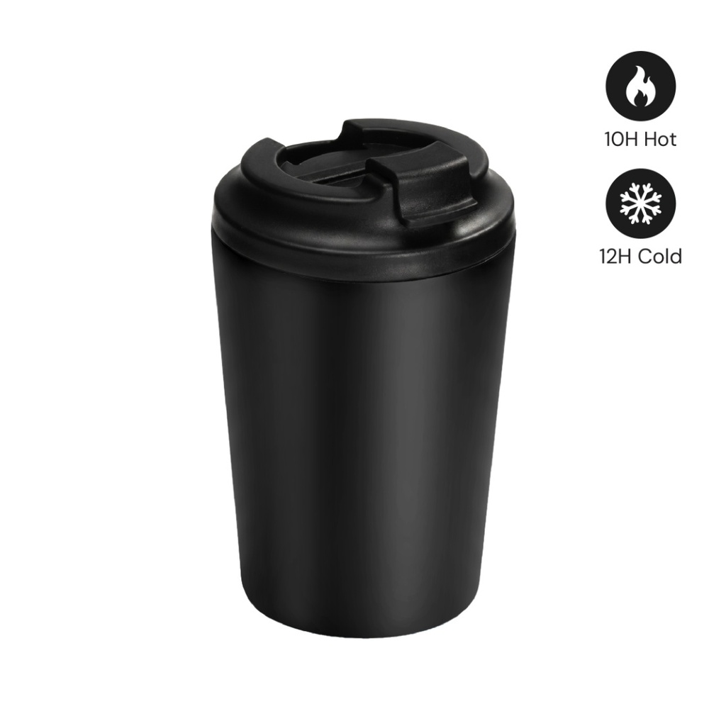 MILOS - Hans Larsen Double Wall Coffee Mug 350 ml - Black 