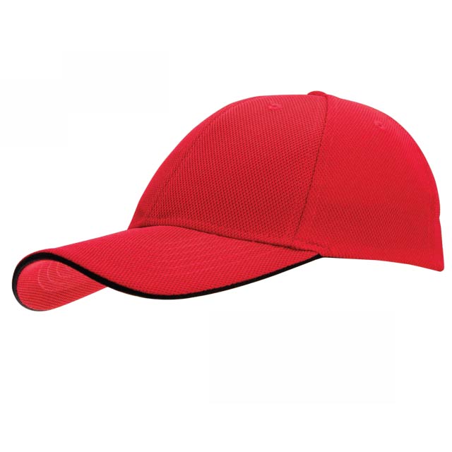 SANTHOME Performance Sports Caps - Red / Black