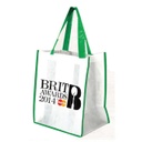 [RPET 001-White/Green] ANOKIS -  RPET Shopping Bag White/Green