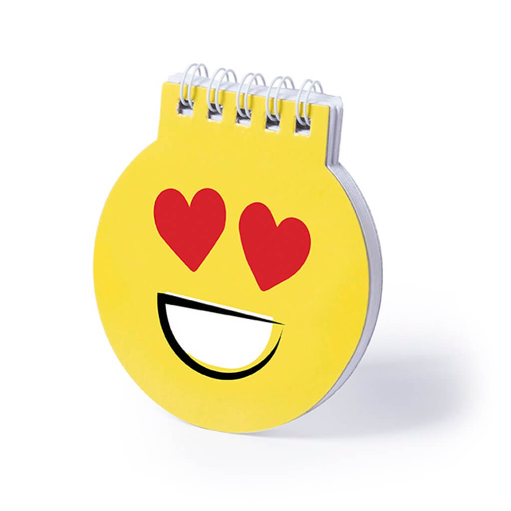 Notebook Of Cheerful Emoji Designs - Heart