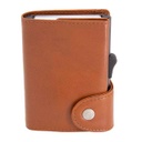 [LASN 641] MARALIK - c-secure Classic Italian Leather RFID Wallet Chestnut