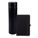 MEPPEN - Set of Notebook and Vacuum Flask - Black