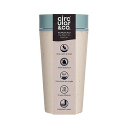 [DWCC 3167] Circular Cup 12oz Cream &amp; Faraway Blue